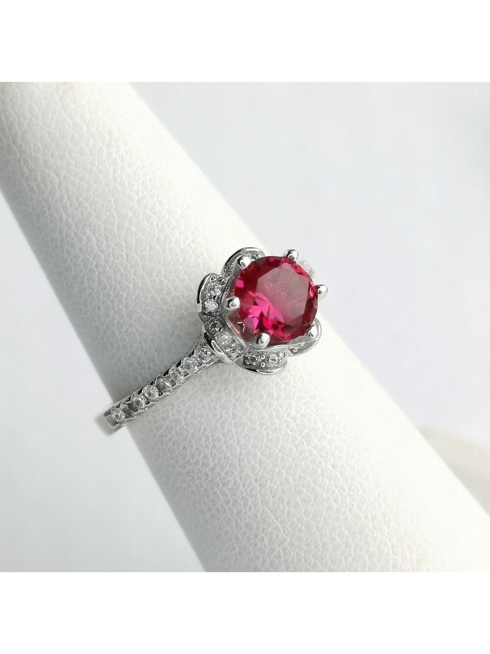 Lab Created Ruby CZ Ring size 8